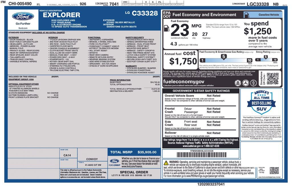 Used 2020 Ford Explorer 4WD image 2