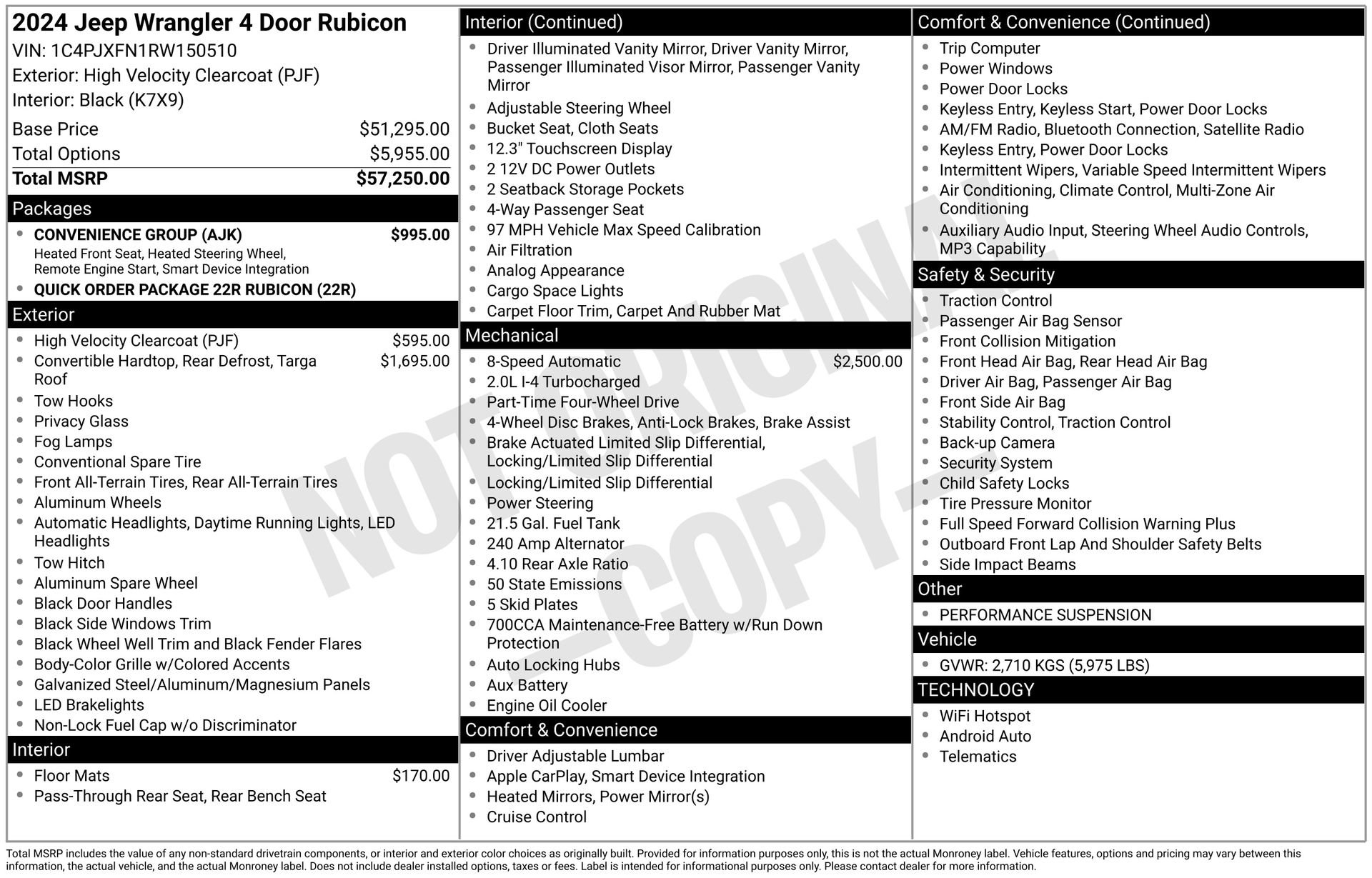 Used 2024 Jeep Wrangler Unlimited Rubicon w/ Convenience Group image 4