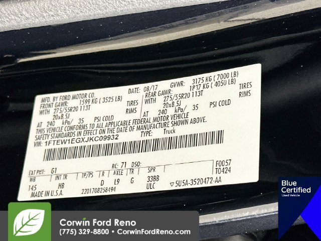 Used 2018 Ford F150 Lariat w/ Equipment Group 502A Luxury AWD/4WD image 39