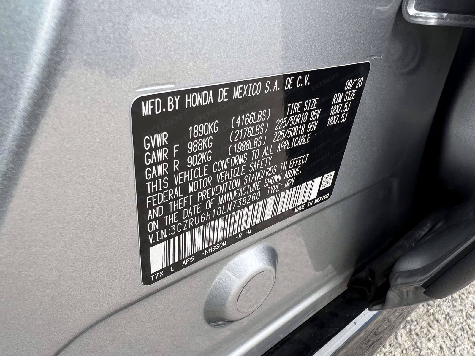 Certified 2020 Honda HR-V Sport image 15