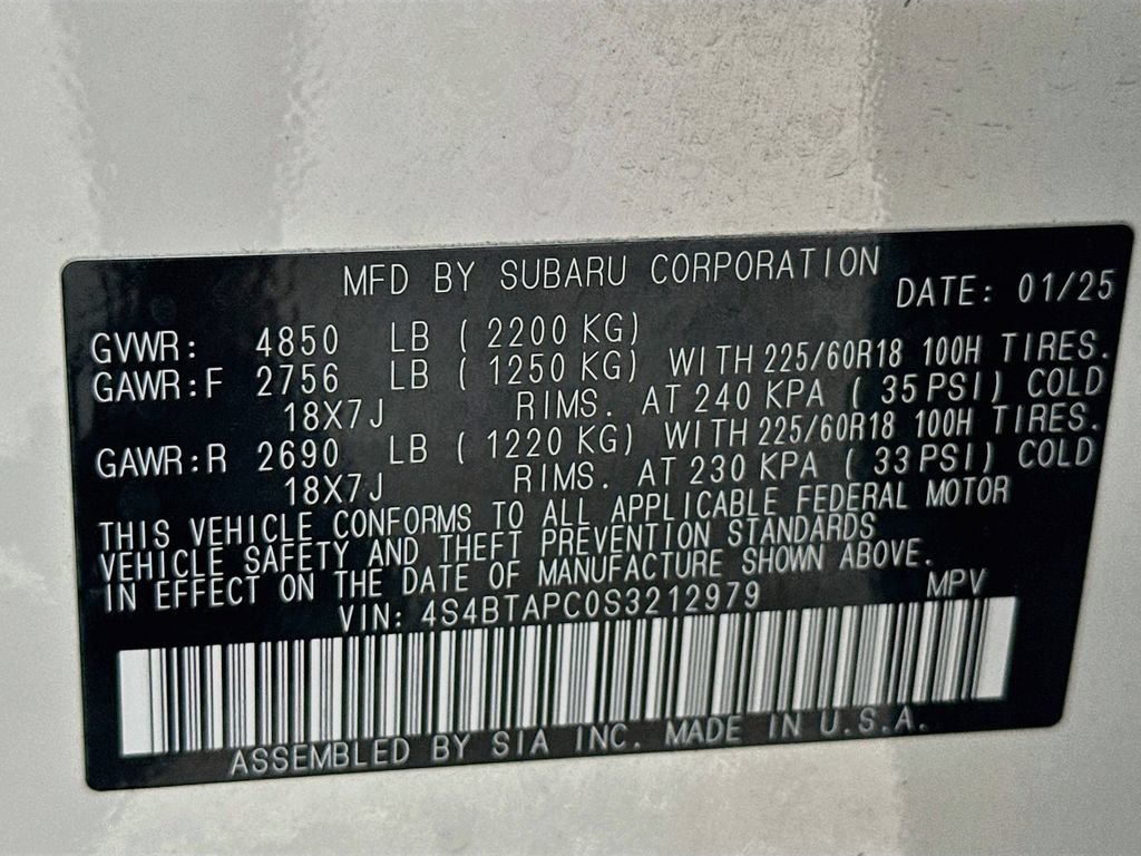 Certified 2025 Subaru Outback Touring w/ Popular Package #2 AWD/4WD image 31