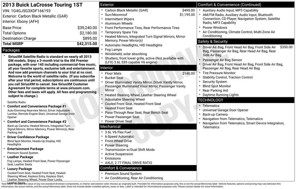 Used 2013 Buick LaCrosse Touring image 6