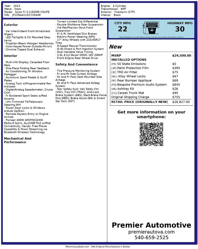 Used 2013 Scion FR-S image 2