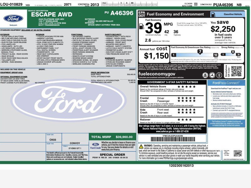 Used 2023 Ford Escape Platinum image 2