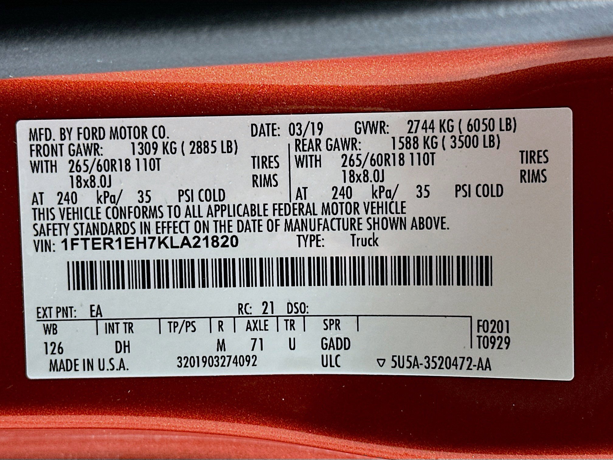 Used 2019 Ford Ranger Lariat image 12