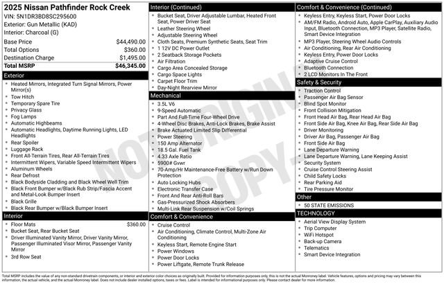 Certified 2025 Nissan Pathfinder Rock Creek image 2