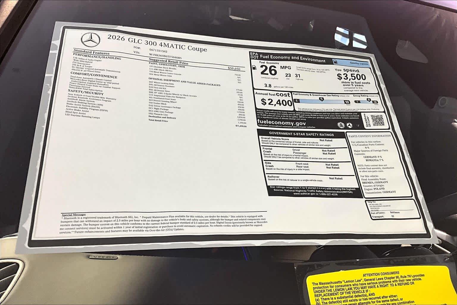 New 2026 Mercedes-Benz GLC 300 4MATIC image 18