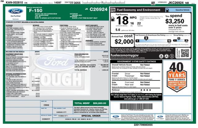Used 2018 Ford F150 Lariat w/ Equipment Group 502A Luxury AWD/4WD image 4
