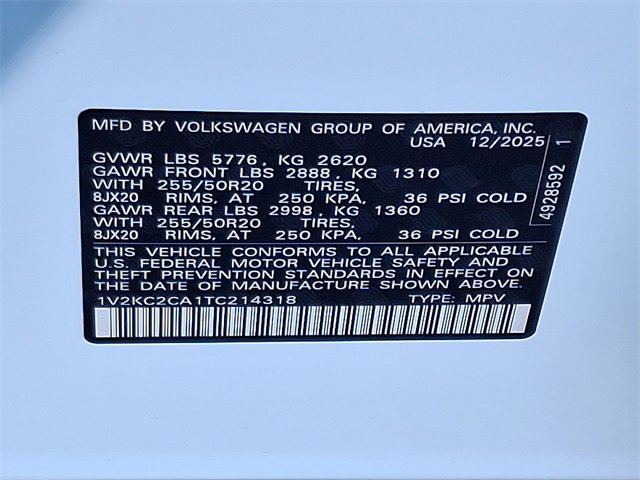 New 2026 Volkswagen Atlas Cross Sport SE image 11