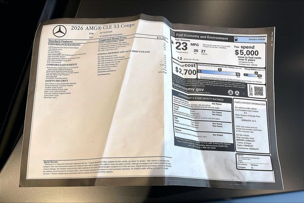 New 2026 Mercedes-Benz CLE 53 AMG 4MATIC Coupe image 12