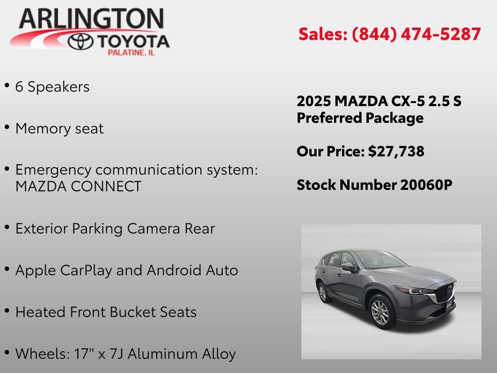 Used 2025 MAZDA CX-5 AWD 2.5 S w/ Preferred Package image 2