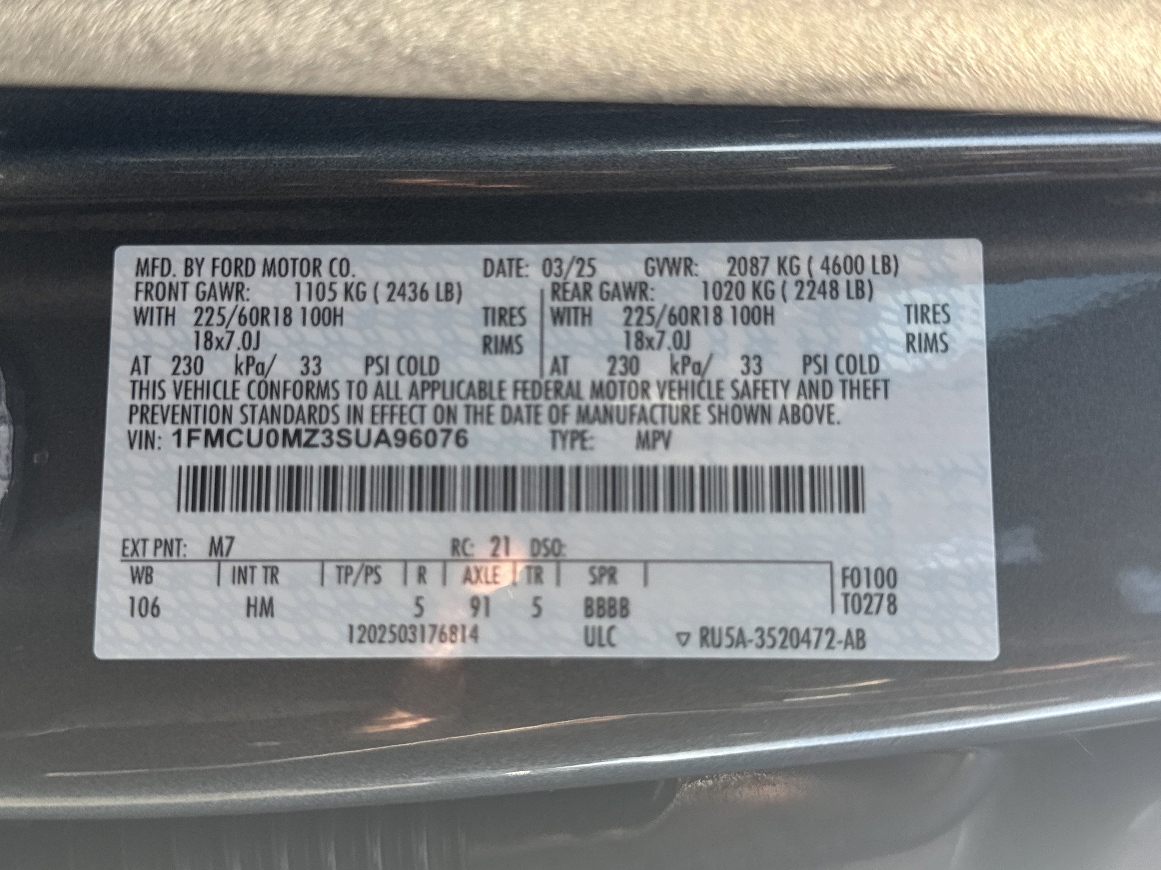 Used 2025 Ford Escape ST-Line w/ Equipment Group 301A FWD image 34