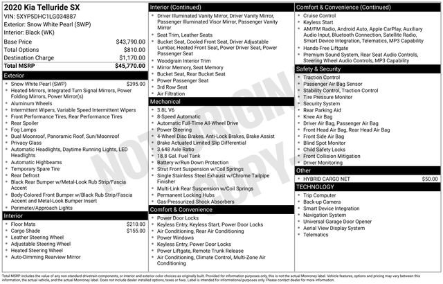 Used 2020 Kia Telluride SX image 10