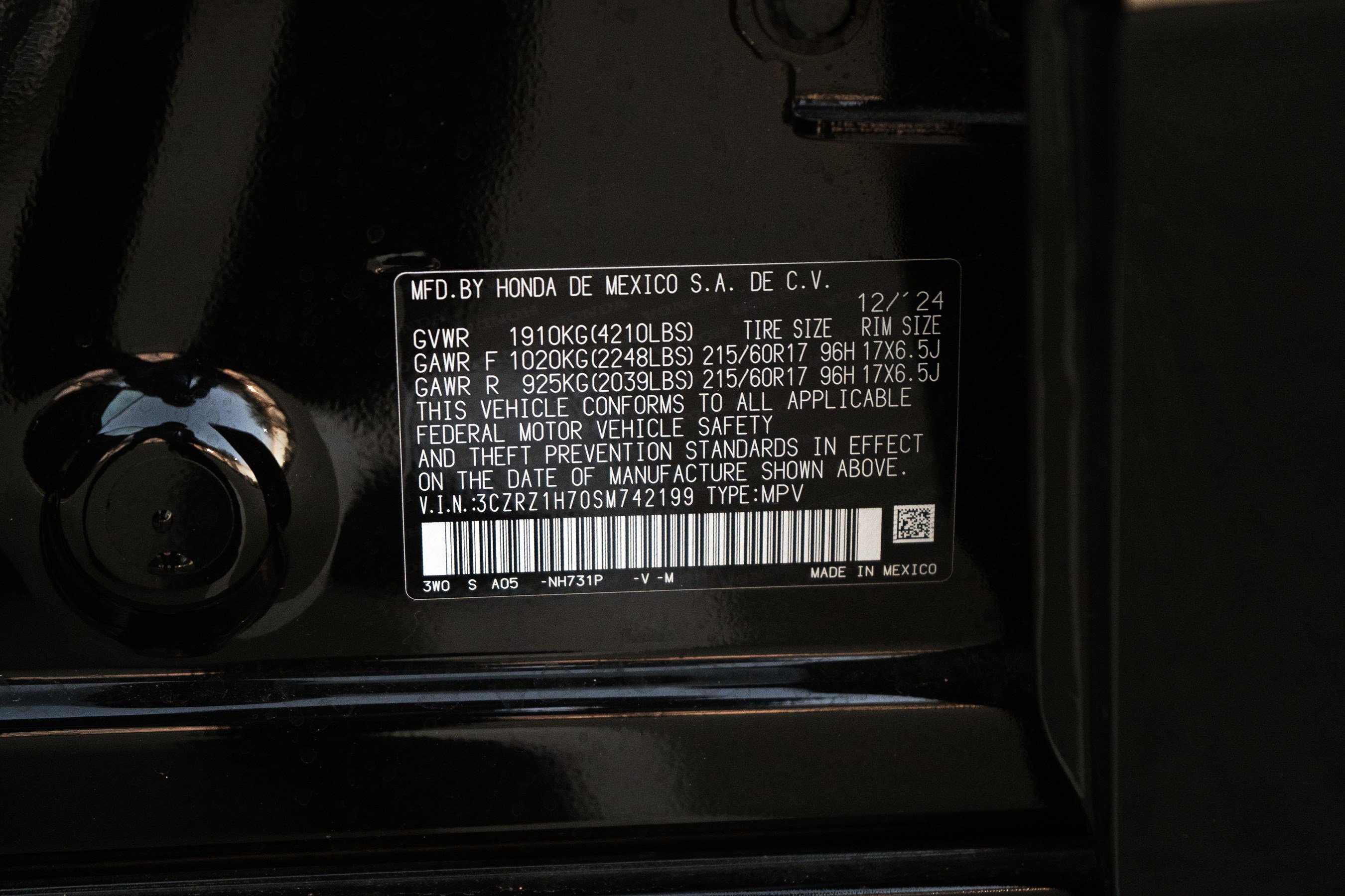 Certified 2025 Honda HR-V EX-L image 48