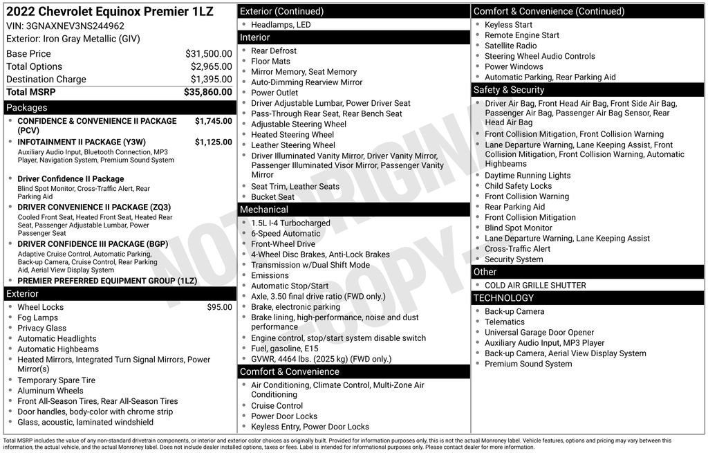 Used 2022 Chevrolet Equinox Premier FWD image 6