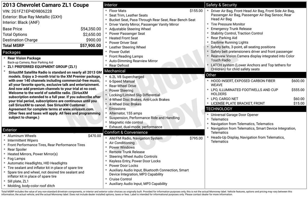 Used 2013 Chevrolet Camaro ZL1 RWD image 31