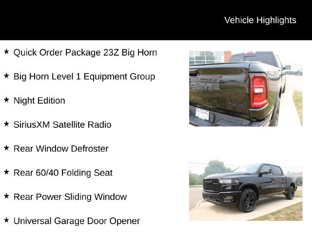 New 2026 RAM 1500 Big Horn w/ Night Edition AWD/4WD image 3