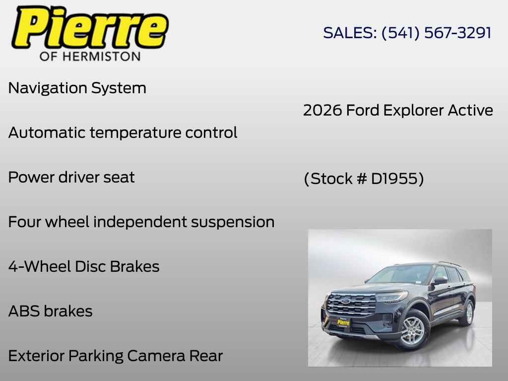 New 2026 Ford Explorer Active AWD/4WD image 6