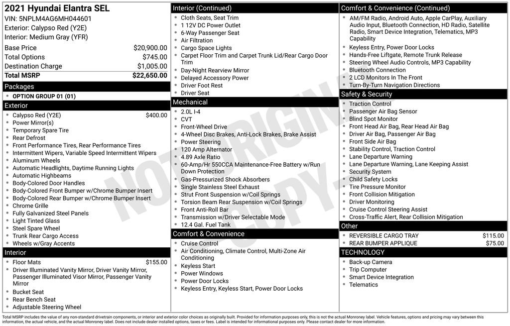 Used 2021 Hyundai Elantra SEL image 34