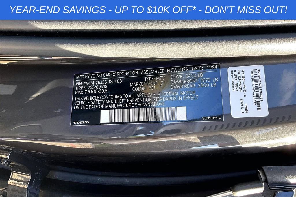 Used 2025 Volvo XC60 B5 Core w/ Protection Package Premier image 44