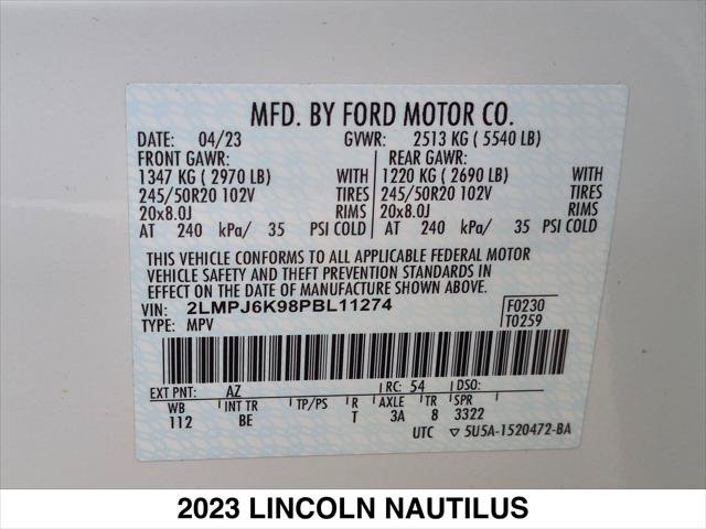 Certified 2023 Lincoln Nautilus Reserve w/ Luxury Package FWD image 28