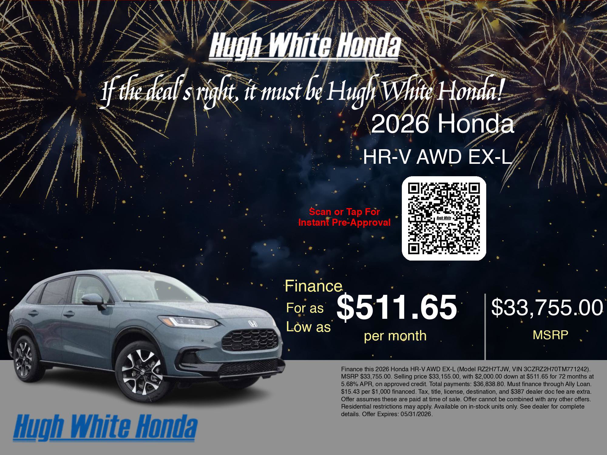 New 2026 Honda HR-V EX-L image 7