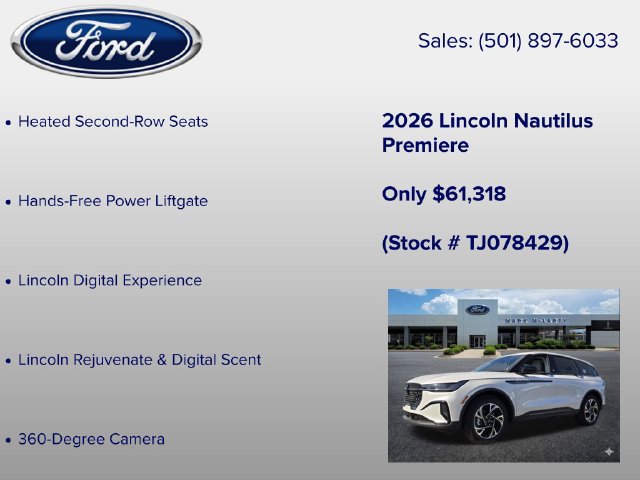 New 2026 Lincoln Nautilus Premier w/ Equipment Group 102A AWD/4WD image 12