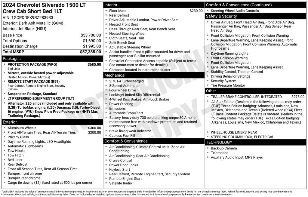 Certified 2024 Chevrolet Silverado 1500 LT w/ Protection Package AWD/4WD image 6