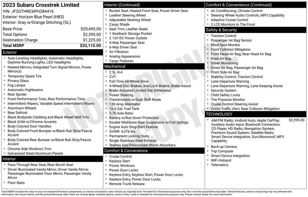 Certified 2023 Subaru Crosstrek 2.5i Limited image 8