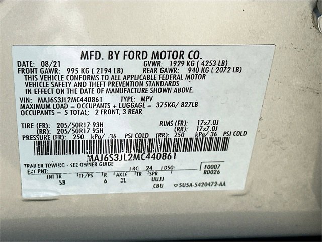 Used 2021 Ford EcoSport SES image 30