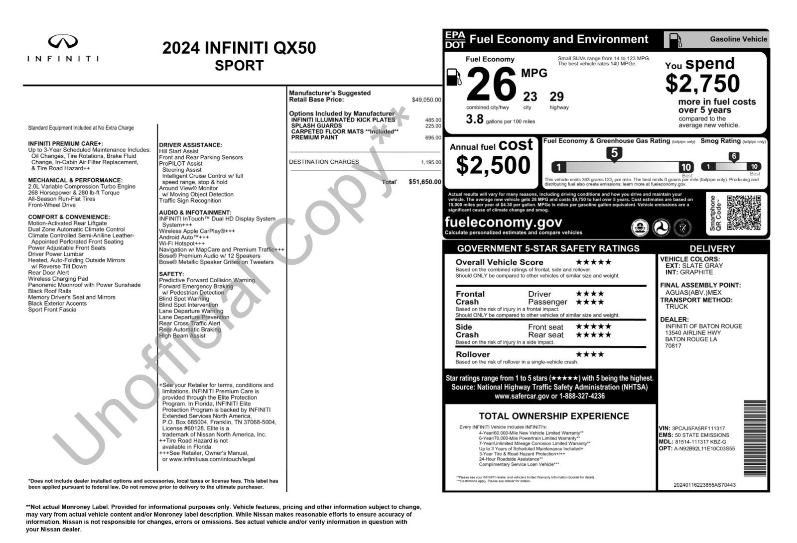 Used 2024 INFINITI QX50 Sport image 55