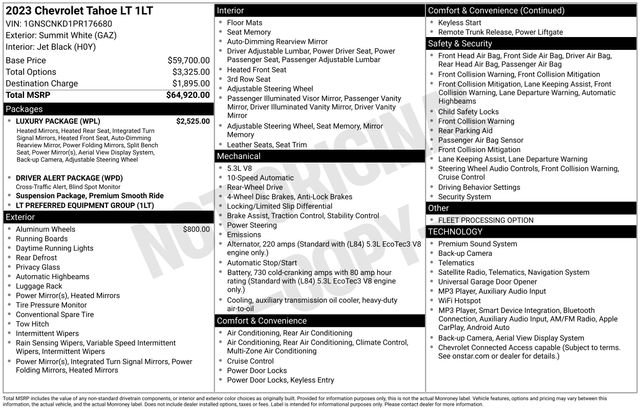Used 2023 Chevrolet Tahoe LT w/ Luxury Package RWD image 28
