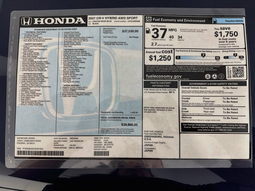 New 2027 Honda CR-V Sport image 9