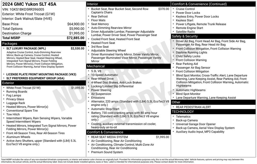 Used 2024 GMC Yukon SLT w/ SLT Luxury Package image 2