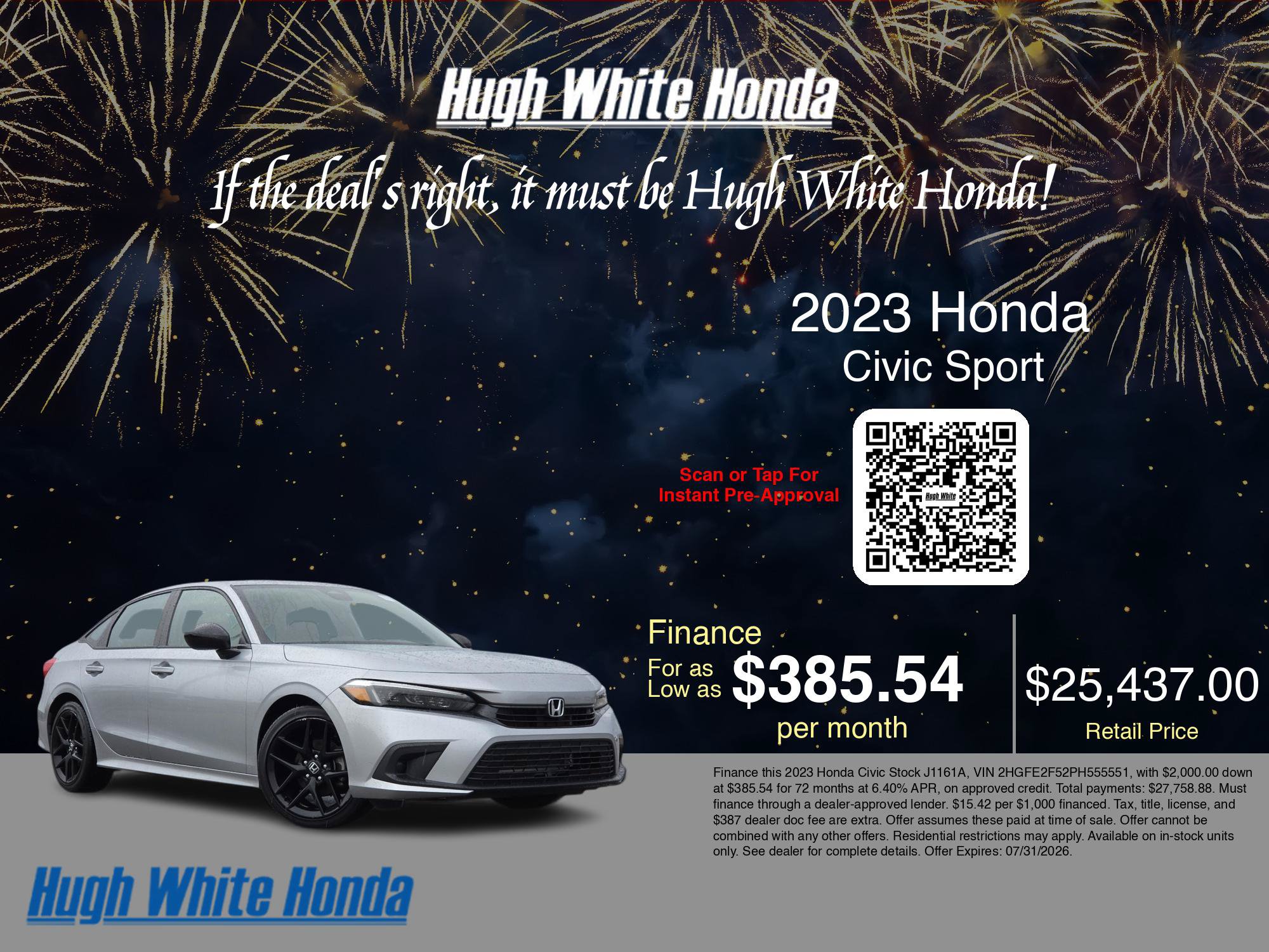 Used 2023 Honda Civic Sport image 3