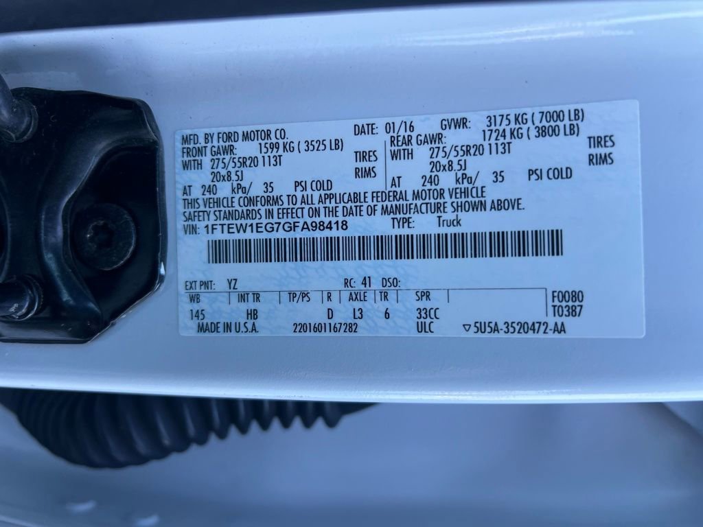 Used 2016 Ford F150 Lariat w/ Equipment Group 502A Luxury image 32