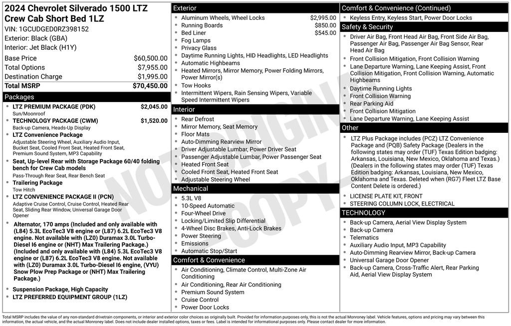 Used 2024 Chevrolet Silverado 1500 LTZ w/ LTZ Premium Package AWD/4WD image 5