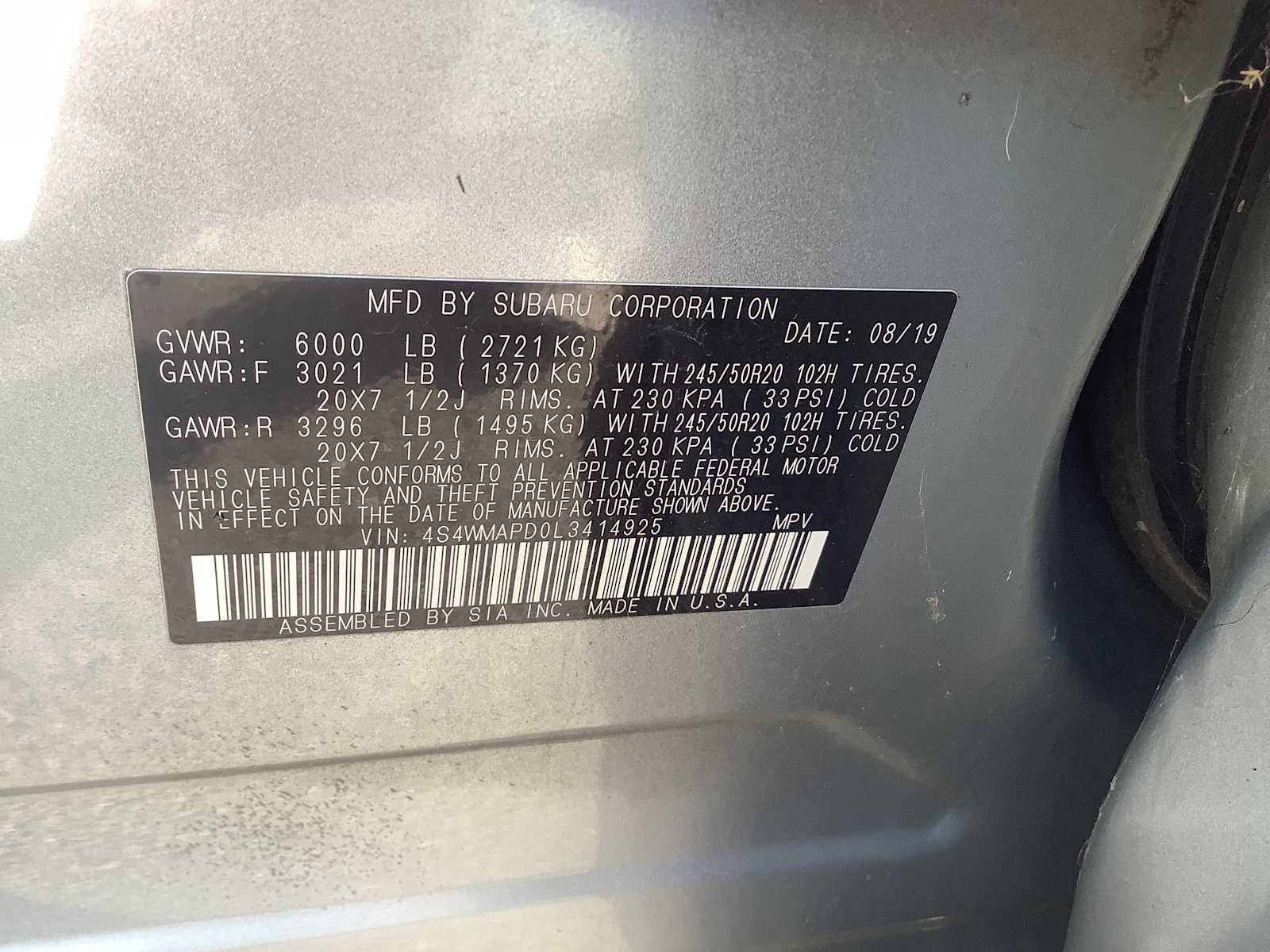 Used 2020 Subaru Ascent Limited w/ Technology Package image 21