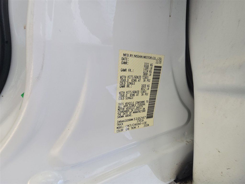 Used 2021 Nissan Titan Platinum Reserve w/ Moonroof Package image 34