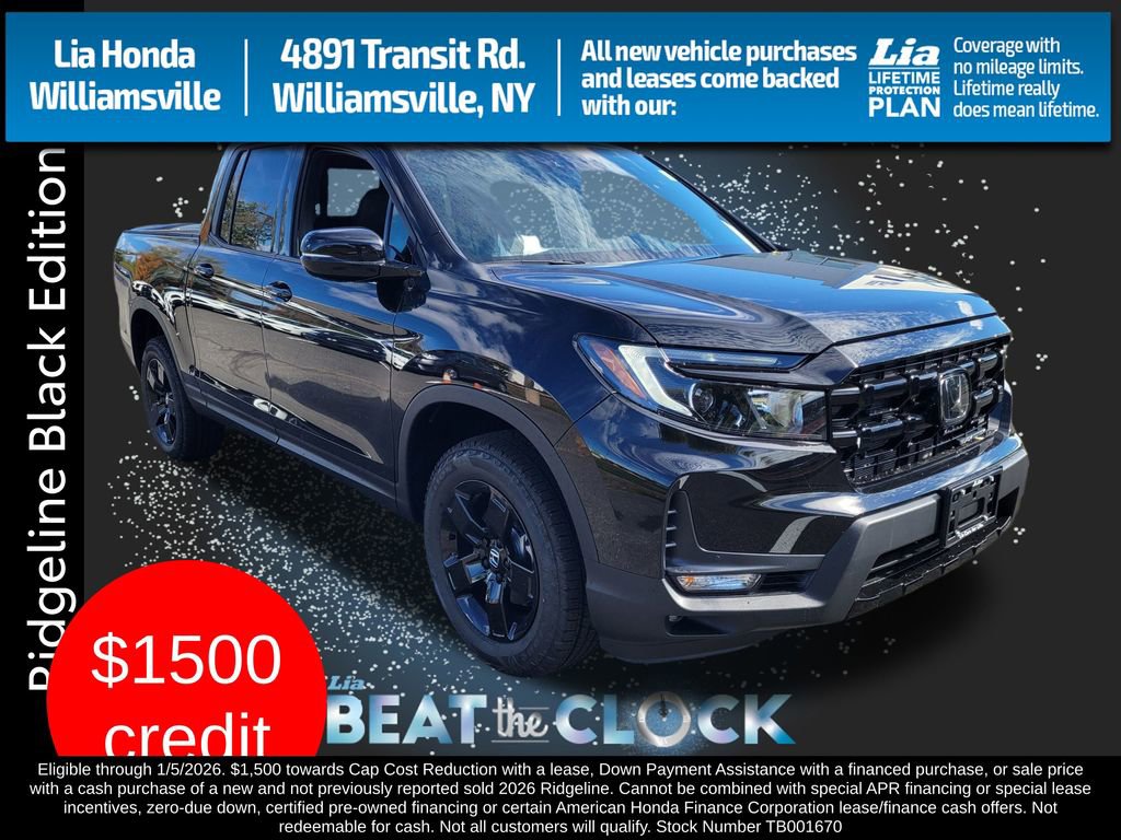 New 2026 Honda Ridgeline Black Edition
