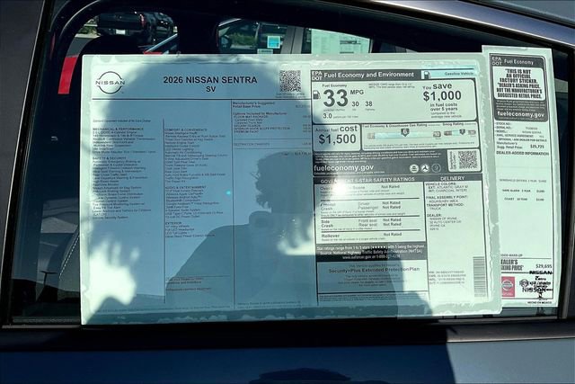 New 2026 Nissan Sentra SV w/ Floor Mat Package image 12