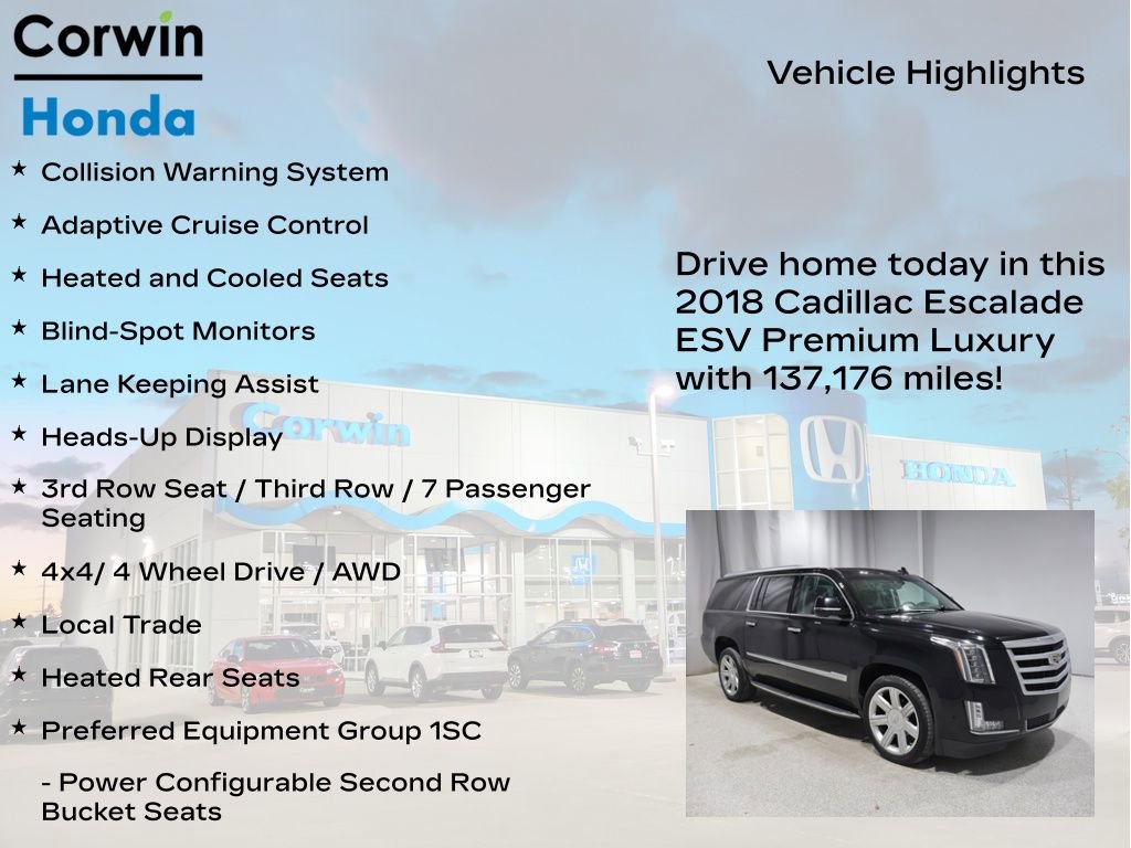 Used 2018 Cadillac Escalade ESV Premium Luxury AWD/4WD image 6