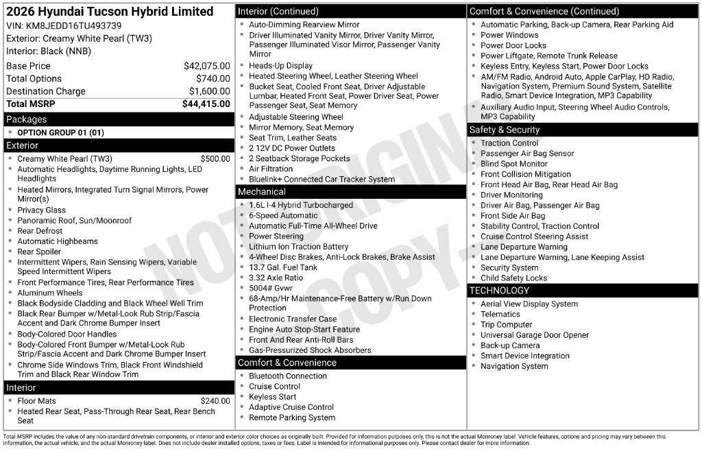 New 2026 Hyundai Tucson Limited AWD/4WD image 6