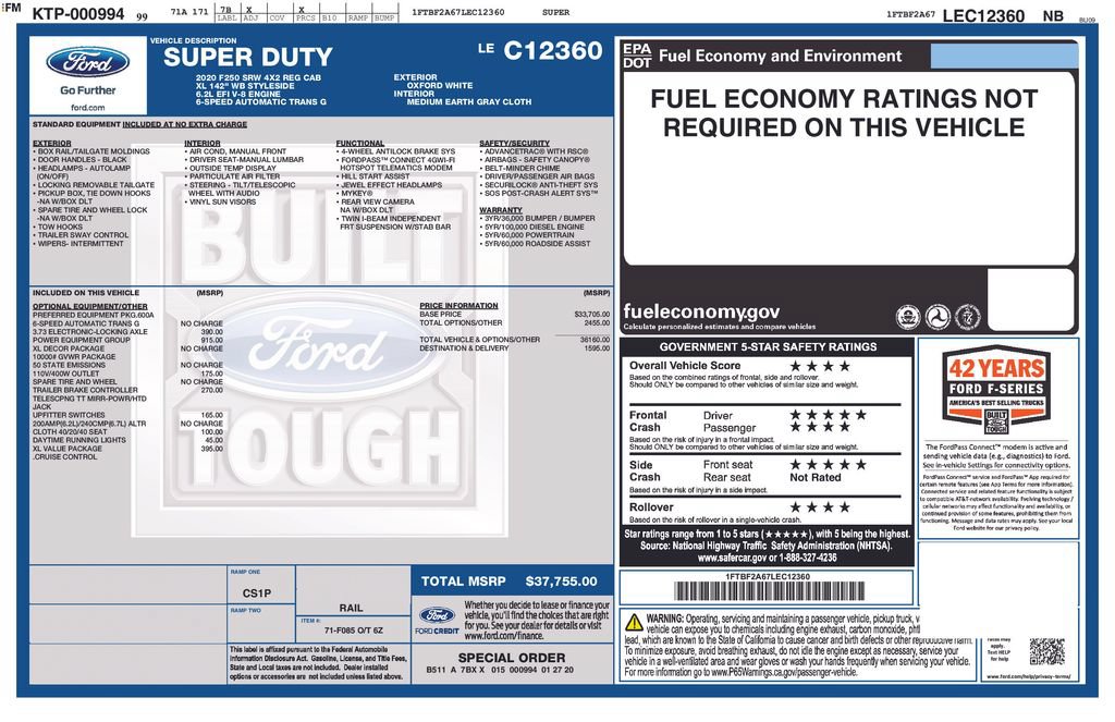 Used 2020 Ford F250 XL w/ Power Equipment Group RWD image 9