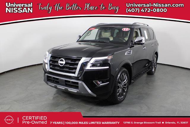 Certified 2023 Nissan Armada Platinum w/ Captain's Chairs Package