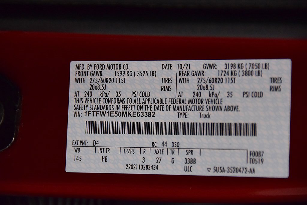 Used 2021 Ford F150 Lariat w/ Equipment Group 502A High image 16