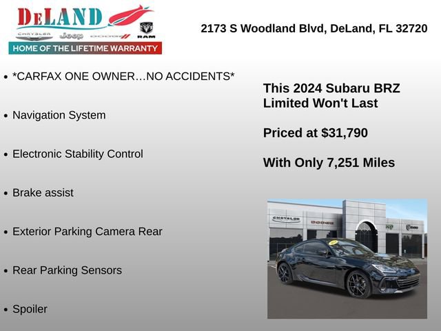 Used 2024 Subaru BRZ Limited RWD image 7