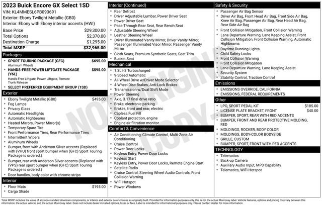 Used 2023 Buick Encore GX Select w/ Sport Touring Package image 5