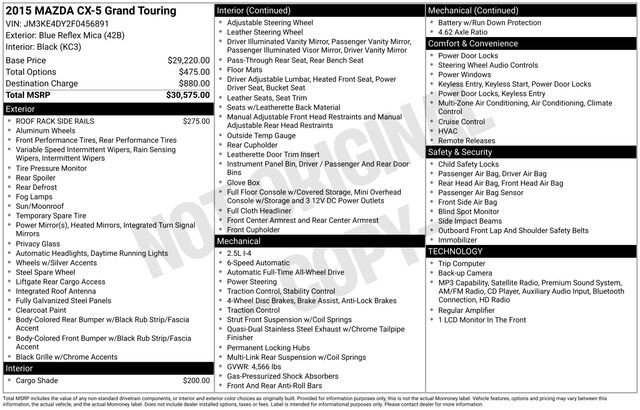 Used 2015 MAZDA CX-5 Grand Touring image 5