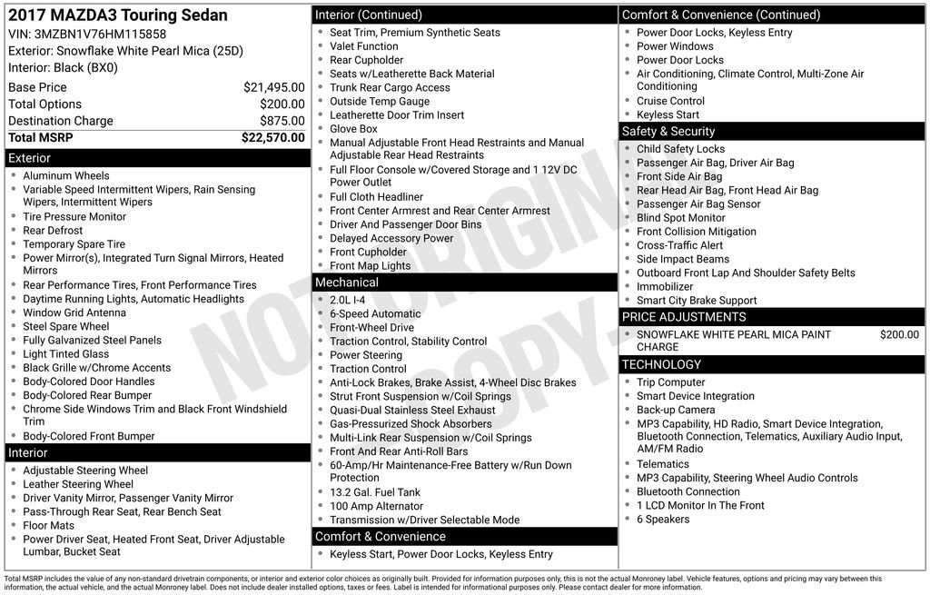 Used 2017 MAZDA MAZDA3 Touring image 4